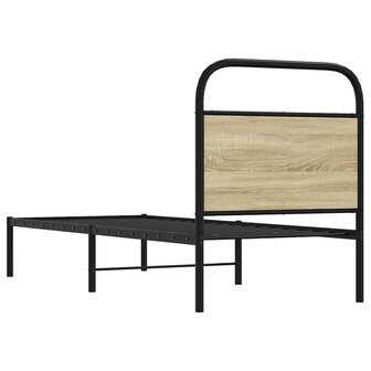 Bedframe zonder matras bewerkt hout sonoma eikenkleur 80x200 cm 7