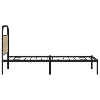 Bedframe zonder matras bewerkt hout sonoma eikenkleur 100x200cm 6
