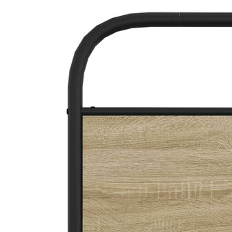 Bedframe zonder matras bewerkt hout gerookt eiken 90x190 cm 8
