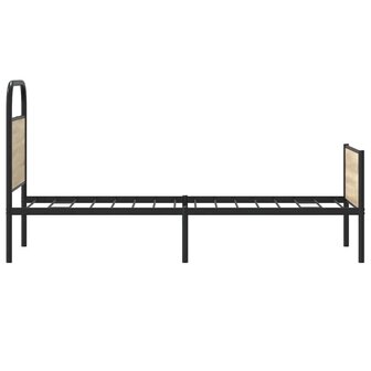 Bedframe zonder matras bewerkt hout sonoma eikenkleur 75x190 cm 6