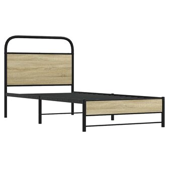 Bedframe zonder matras bewerkt hout sonoma eikenkleur 80x200 cm 3