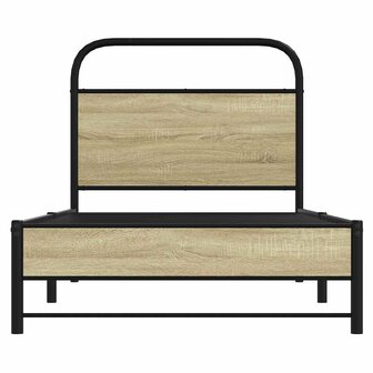 Bedframe zonder matras bewerkt hout sonoma eikenkleur 80x200 cm 5