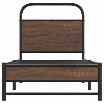Bedframe zonder matras bewerkt hout bruin eikenkleur 80x200 cm 5