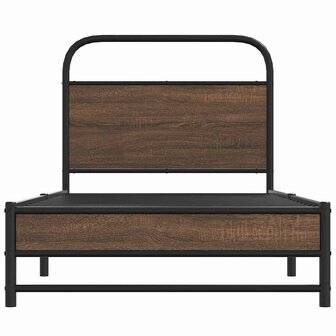 Bedframe zonder matras bewerkt hout bruin eikenkleur 90x200 cm 5