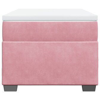 Boxspring met matras fluweel roze 80x200 cm 4