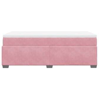 Boxspring met matras fluweel roze 80x200 cm 8