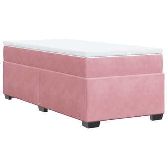 Boxspring met matras fluweel roze 80x200 cm 9