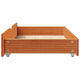 Bedlades 2 st 95x55x17 massief grenenhout wasbruin 5