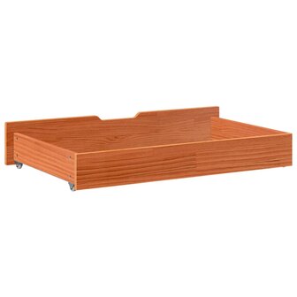Bedlades 2 st 95x55x17 massief grenenhout wasbruin 6