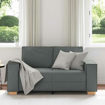 2-zitsbank Donkergrijs 120 cm Stof 3