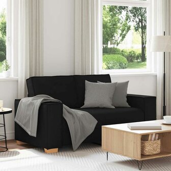 2-zitsbank Zwart 120 cm Stof 1