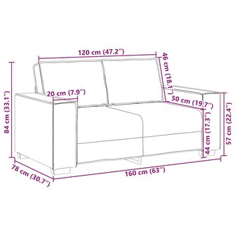 2-zitsbank Wijnrood 120 cm Stof 9