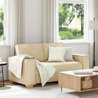 2-zitsbank Cr&egrave;me 120 cm Stof 1