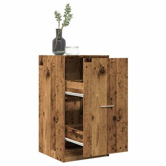 Apothekerskast 40x41x77,5 cm bewerkt hout oud houtkleurig 1