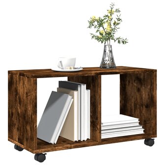 Rolkast 72x33x42,5 cm bewerkt hout gerookt eikenkleurig 4