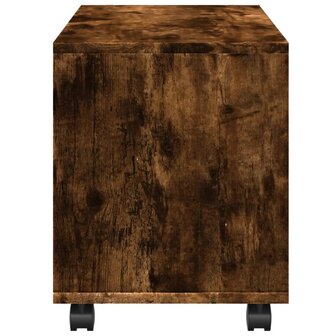 Rolkast 72x33x42,5 cm bewerkt hout gerookt eikenkleurig 6