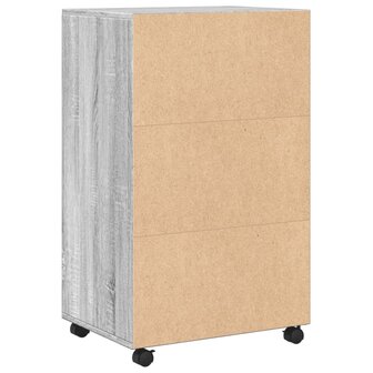 Rolkast 55x40x91 cm bewerkt hout grijs sonoma eikenkleurig 6
