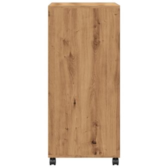 Rolkast 55x40x91 cm bewerkt hout artisanaal eikenkleurig 5