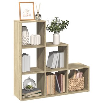 Kamerscherm / boekenkast 3-laags 99x29x99 cm hout sonoma eiken 1