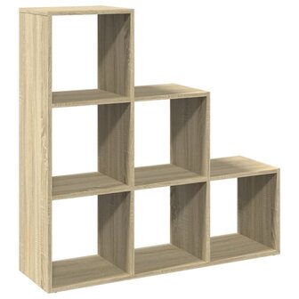 Kamerscherm / boekenkast 3-laags 99x29x99 cm hout sonoma eiken 2