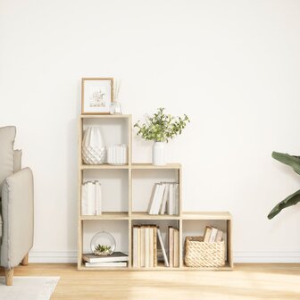 Kamerscherm / boekenkast 3-laags 99x29x99 cm hout sonoma eiken 3