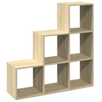 Kamerscherm / boekenkast 3-laags 99x29x99 cm hout sonoma eiken 7