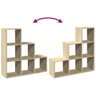 Kamerscherm / boekenkast 3-laags 99x29x99 cm hout sonoma eiken 8