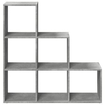 Kamerscherm / boekenkast 3-laags 99x29x99 cm hout betongrijs 5