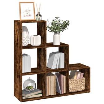 Kamerscherm / boekenkast 3-laags 99x29x99 cm hout gerookt eiken 1