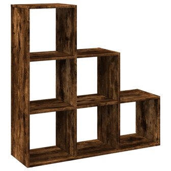 Kamerscherm / boekenkast 3-laags 99x29x99 cm hout gerookt eiken 2