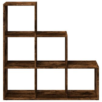 Kamerscherm / boekenkast 3-laags 99x29x99 cm hout gerookt eiken 5
