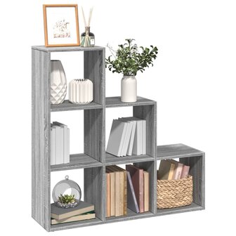 Kamerscherm / boekenkast 3-laags 99x29x99 cm hout grijs sonoma 1