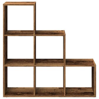 Kamerscherm / boekenkast 3-laags 99x29x99 cm hout oud houtkleur 5