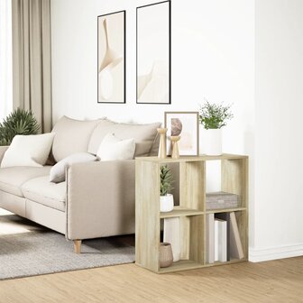 Kamerscherm / boekenkast 69,5x29x69,5 cm hout sonoma eikenkleur 4