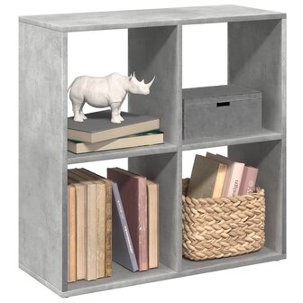 Kamerscherm / boekenkast 69,5x29x69,5 cm hout betongrijs 1