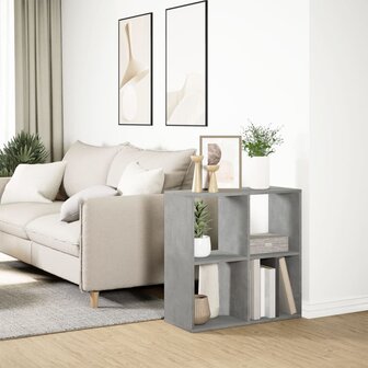 Kamerscherm / boekenkast 69,5x29x69,5 cm hout betongrijs 4