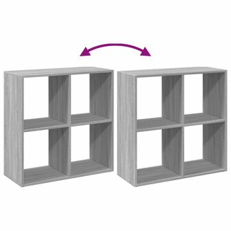 Kamerscherm / boekenkast 69,5x29x69,5 cm hout grijs sonoma 8