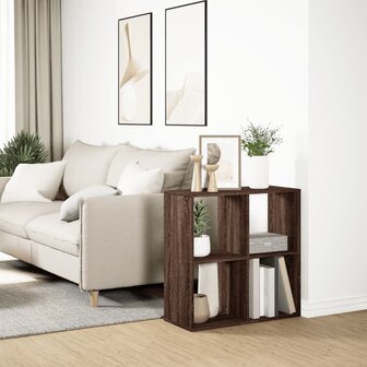 Kamerscherm / boekenkast 69,5x29x69,5 cm hout bruin eikenkleur 4