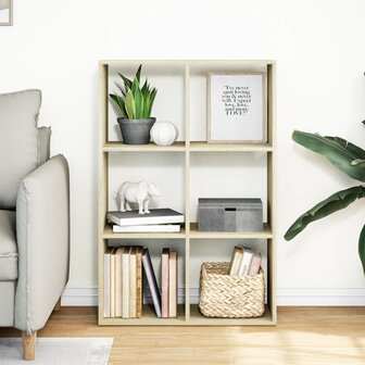 Kamerscherm / boekenkast 69,5x29x103,5 cm hout sonoma eiken 3