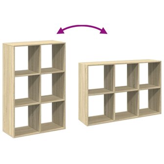 Kamerscherm / boekenkast 69,5x29x103,5 cm hout sonoma eiken 8