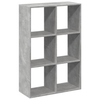 Kamerscherm / boekenkast 69,5x29x103,5 cm hout betongrijs 2