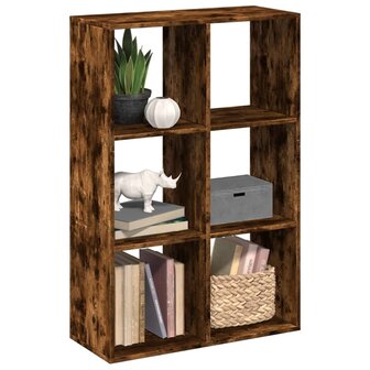 Kamerscherm / boekenkast 69,5x29x103,5 cm hout gerookt eiken 1