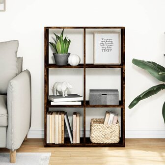 Kamerscherm / boekenkast 69,5x29x103,5 cm hout gerookt eiken 3