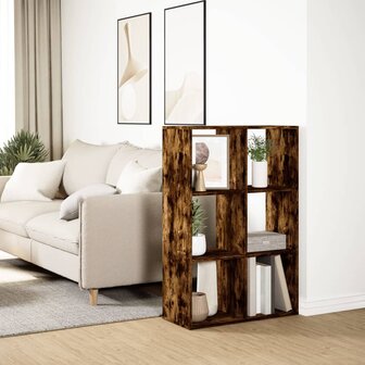 Kamerscherm / boekenkast 69,5x29x103,5 cm hout gerookt eiken 4