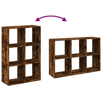 Kamerscherm / boekenkast 69,5x29x103,5 cm hout gerookt eiken 8