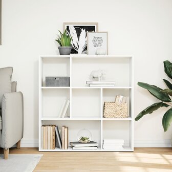 Kamerscherm / boekenkast 102x29x103,5 cm bewerkt hout wit 3