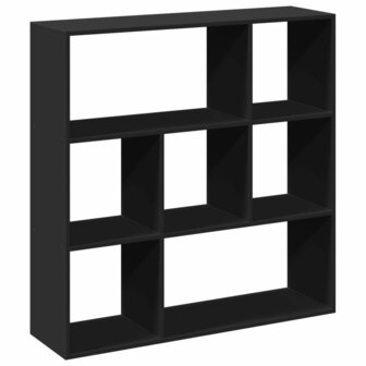 Kamerscherm / boekenkast 102x29x103,5 cm bewerkt hout zwart 7