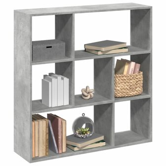 Kamerscherm / boekenkast 102x29x103,5 cm hout betongrijs 1