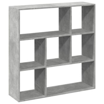 Kamerscherm / boekenkast 102x29x103,5 cm hout betongrijs 7