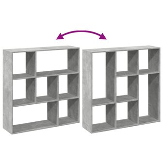 Kamerscherm / boekenkast 102x29x103,5 cm hout betongrijs 8